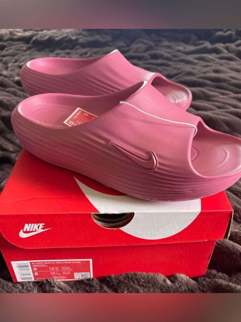 Nike Women's Pink Contoured Slide Clogs